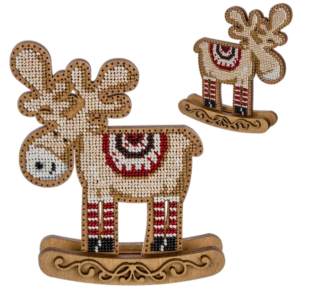 ,Siuvinėjimo karoliukais rinkinys Briedis (Wonderland FLK-295, dvipusis)